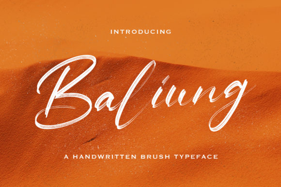 Baliung: A Handwritten Font for Modern Web Design
