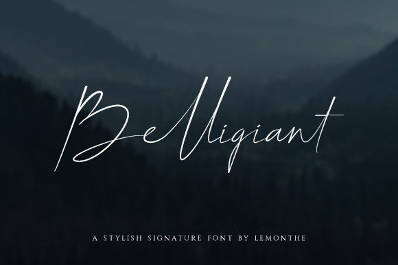 Belligiant: A Signature Script Font for Editorial Design