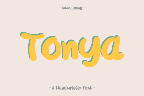 Tonya: A Bold Handwritten Font for Authentic Branding